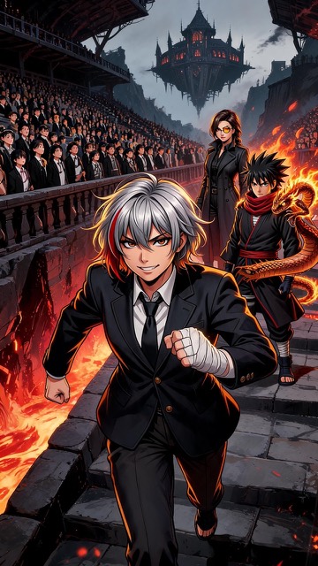 Anime-style scene from the sample episode Ashfall